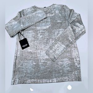 Simply Vera Vera Wang NWT Metallic Long Sleeve Shirt